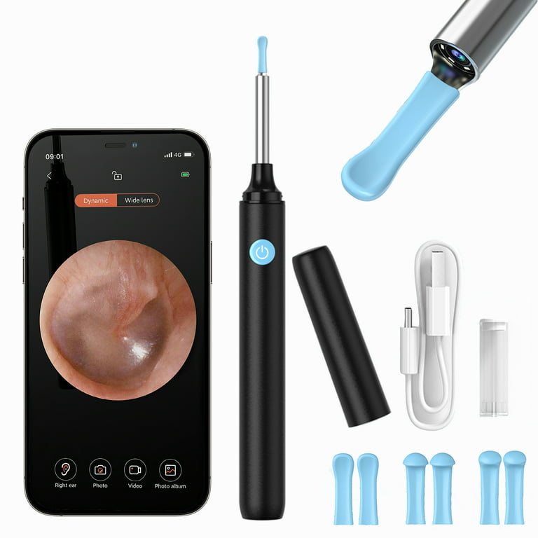 Ear Wax Removal Tool, Earwax Removal Kit with 8 Pcs Ear Set, Ear Cleaning  Kit with 6 Ear Pick, Ear Cleaner Otoscope with Light, Ear Camera for  iPhone