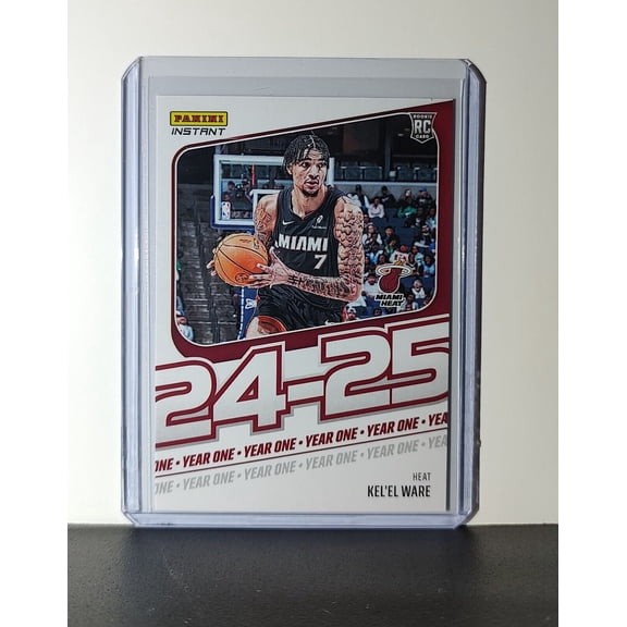 Kel'el Ware Rookie Card 2024-25 Panini Year One #13 Basketball Miami Heat 1/613