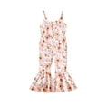 thumbnail image 1 of KelaJuan Baby Girl Overalls Romper Summer Floral/Bunny Print Jumpsuit Flared Pants for Newborn Toddler Cute Clothes, 1 of 6