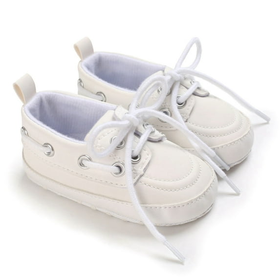 KelaJuan Baby Soft Sole Shoes Contrast Color Tie Flats Casual Walking Shoes for Newborn Infant Toddler Girls Boy