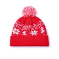 thumbnail image 1 of KelaJuan Christmas Hats for Adults Cute Snowflake Knit Beanie Caps Winter Warm Hats for Home Office Party, 1 of 6
