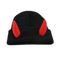 thumbnail image 1 of KelaJuan Devil Horn Hat, Soft Knitted Beanie Warm Winter Halloween Hat Fashion Hip Hop Cap for Indoor Outdoor, 1 of 6