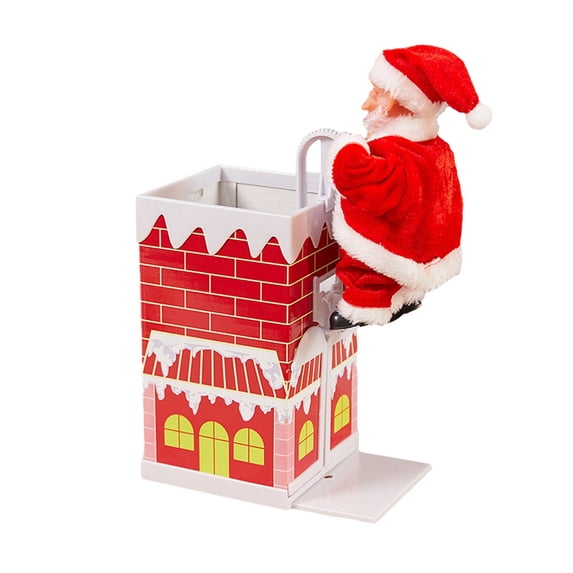 KelaJuan Electric Climbing Stairs Santa Claus Climbing Rope Christmas Tree Ornament Festival Decoration