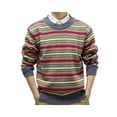 thumbnail image 1 of KelaJuan Men's Autumn Winter Casual Knitwear Long Sleeve Round Neck Colorful Striped Sweater, 1 of 6