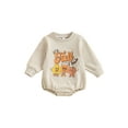 thumbnail image 1 of KelaJuan Toddler Baby Sweatshirt Rompers Halloween Pumpkin Print Long Sleeve Jumpsuit for Newborn Infant Cute Fall Clothes, 1 of 6
