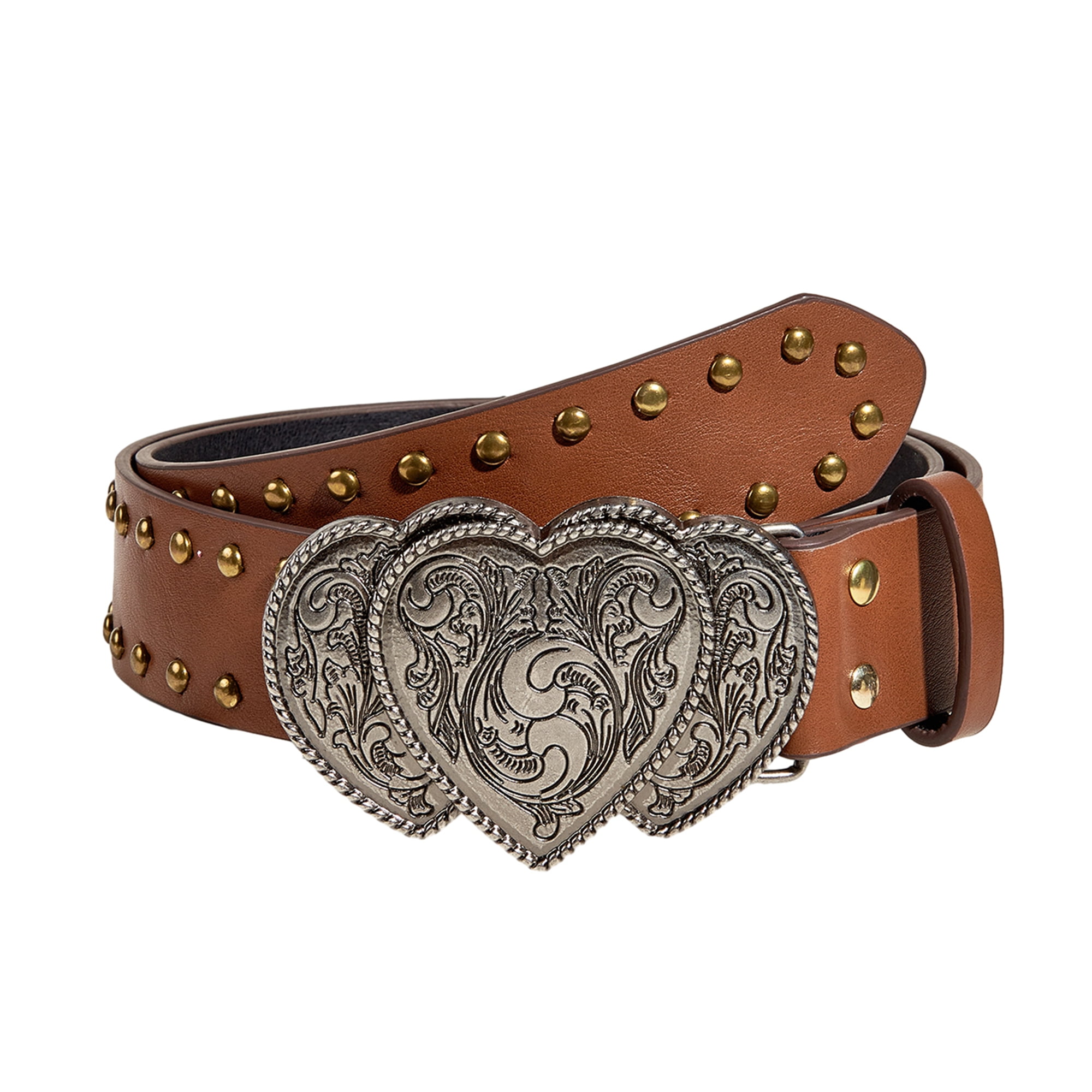 KelaJuan Western Belts for Women Vintage Faux Leather Studded Belts — free download
