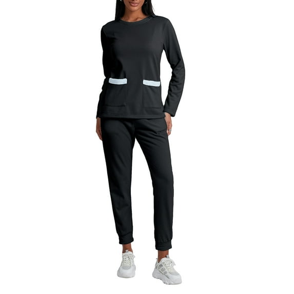 KelaJuan Women 2 Piece Tracksuits Fleece Warm Long Sleeve Sweatshirt and Elastic Sweatpants for Activewear Workout Outfits