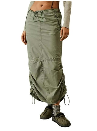  Heavy Industry Drawstring Design Denim Cargo Skirt Skirt Skirt  Patterns for Sewing Women : Clothing, Shoes & Jewelry