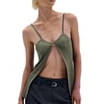 thumbnail image 1 of KelaJuan Women Knit Top, Sleeveless Backless Solid Slit Summer Camisole Clubwear for Party, 1 of 6