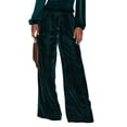 thumbnail image 1 of KelaJuan Women Wide Leg Pants Solid Color Casual Loose Velvet Trousers with Pockets for Work Office Streetwear, 1 of 6