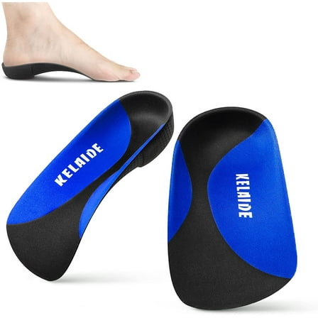 Kelaide Plantar Fasciitis Arch Support Insoles for Men Women-3/4 Orthotics Shoe Inserts