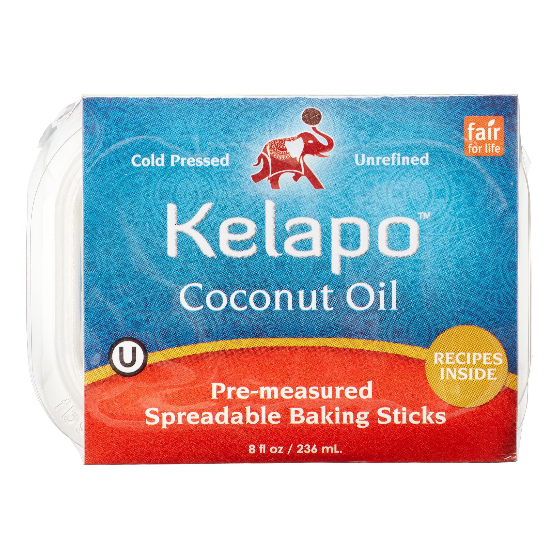 Kelapo Organic Extra Virgin Coconut Oil Baking Sticks, 8 Oz
