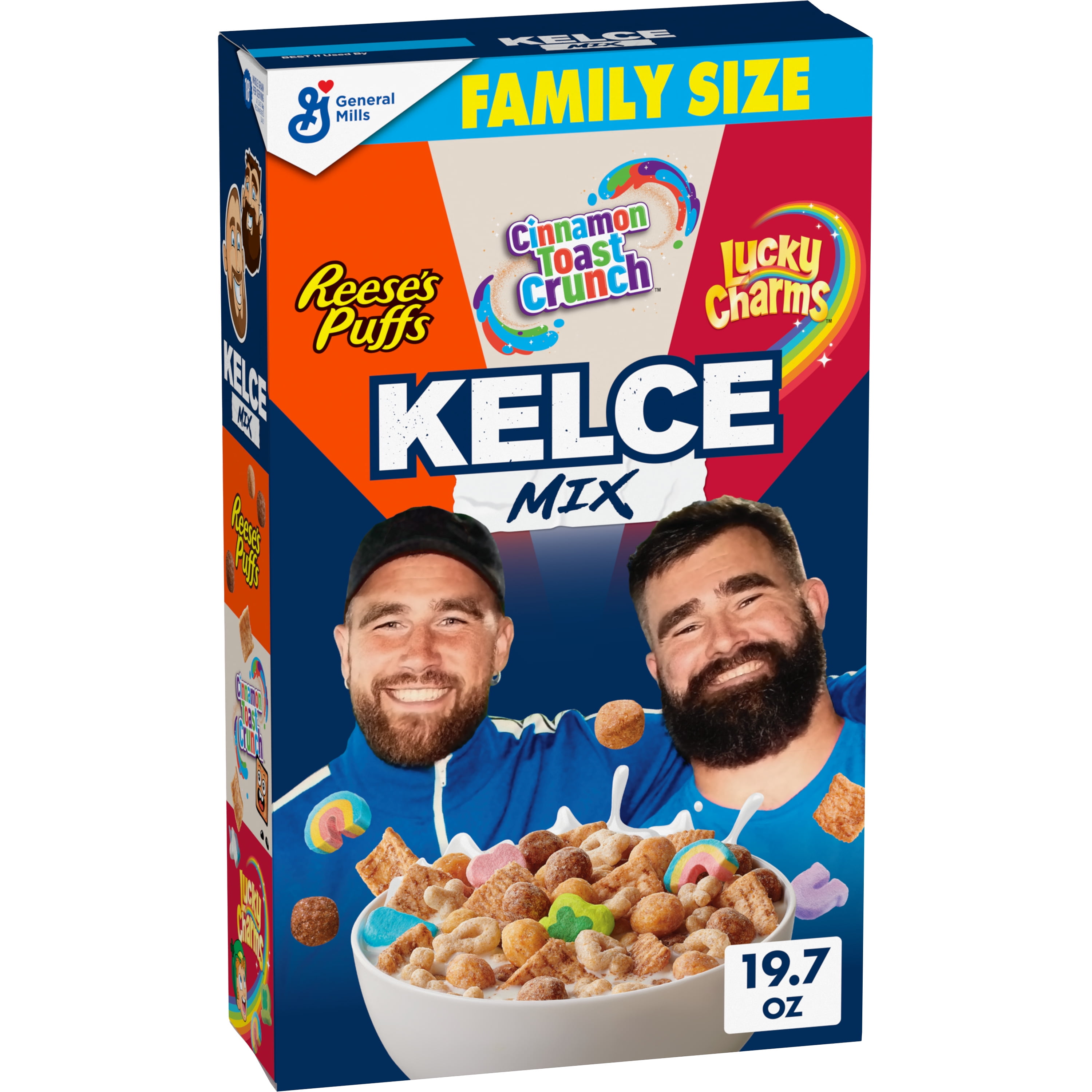 Kelce Mix Breakfast Cereal, Made with Whole Grain, Family Size, 19.7 oz