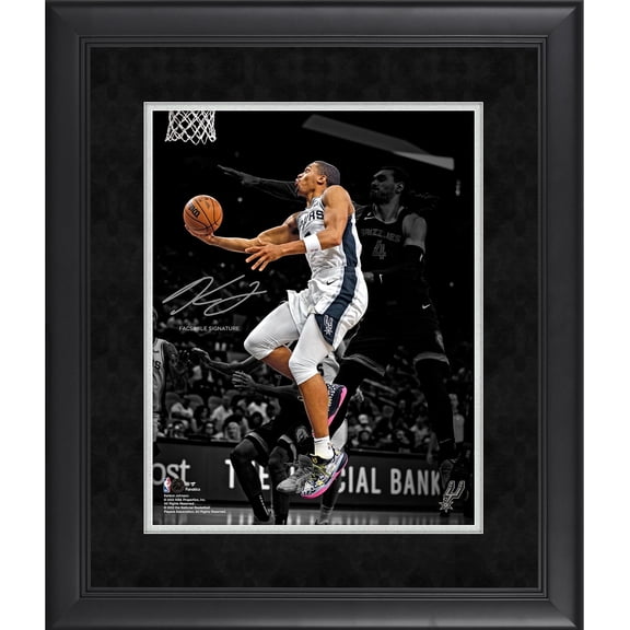 Keldon Johnson San Antonio Spurs Framed 11" x 14" Spotlight Photograph - Facsimile Signature
