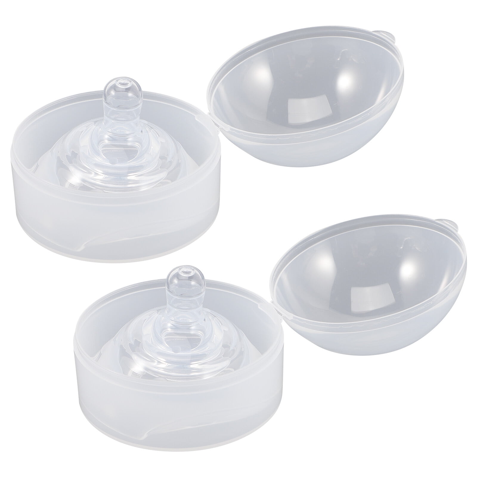 Kelingqi 2 Sets Silicone Nipples Shield Clear Breastfeeding Nipples