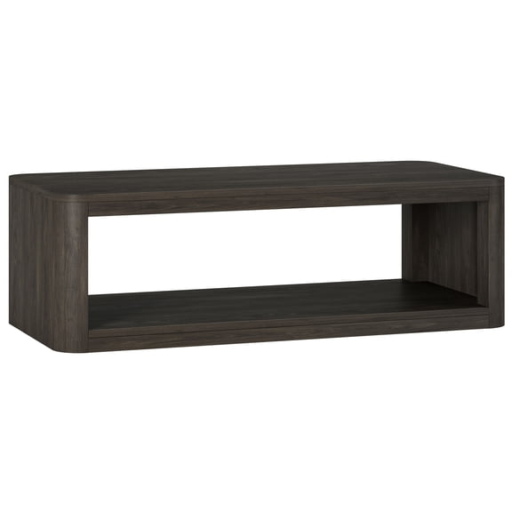 Evelyn&Zoe Modern/Contemporary 47" Wide Alder Brown Coffee Table