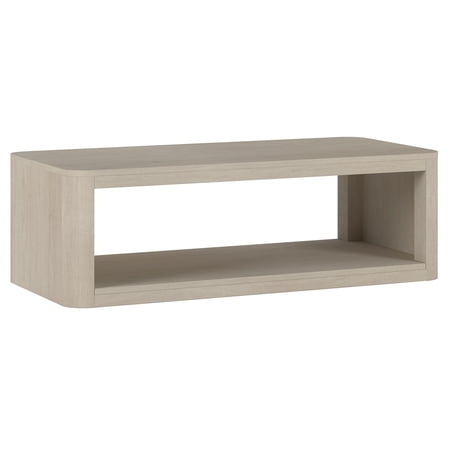 Evelyn&Zoe Modern/Contemporary 47" Wide Alder White Coffee Table