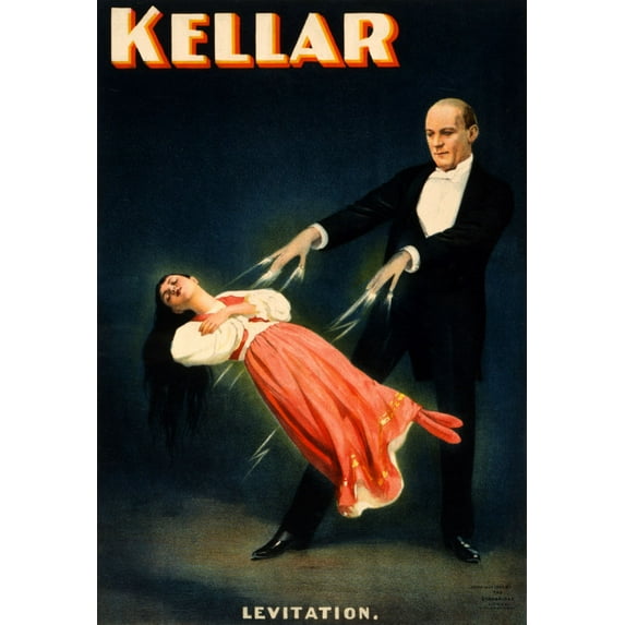 Kellar Magic Poster 01 Metal Sign 8inx 12in Metal Art Print 8x12 Multi-Color Square Adults Z Posters