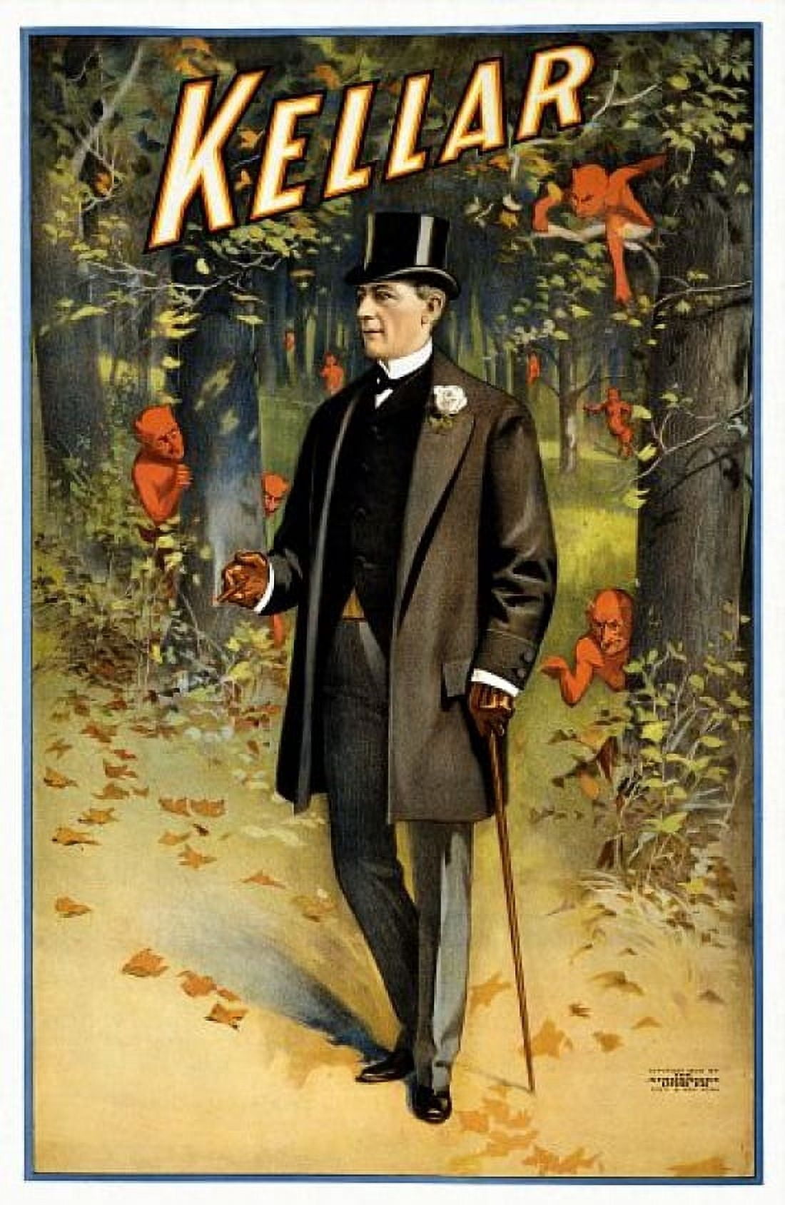 Kellar The Magician Magic Canvas Art - (24 x 36)