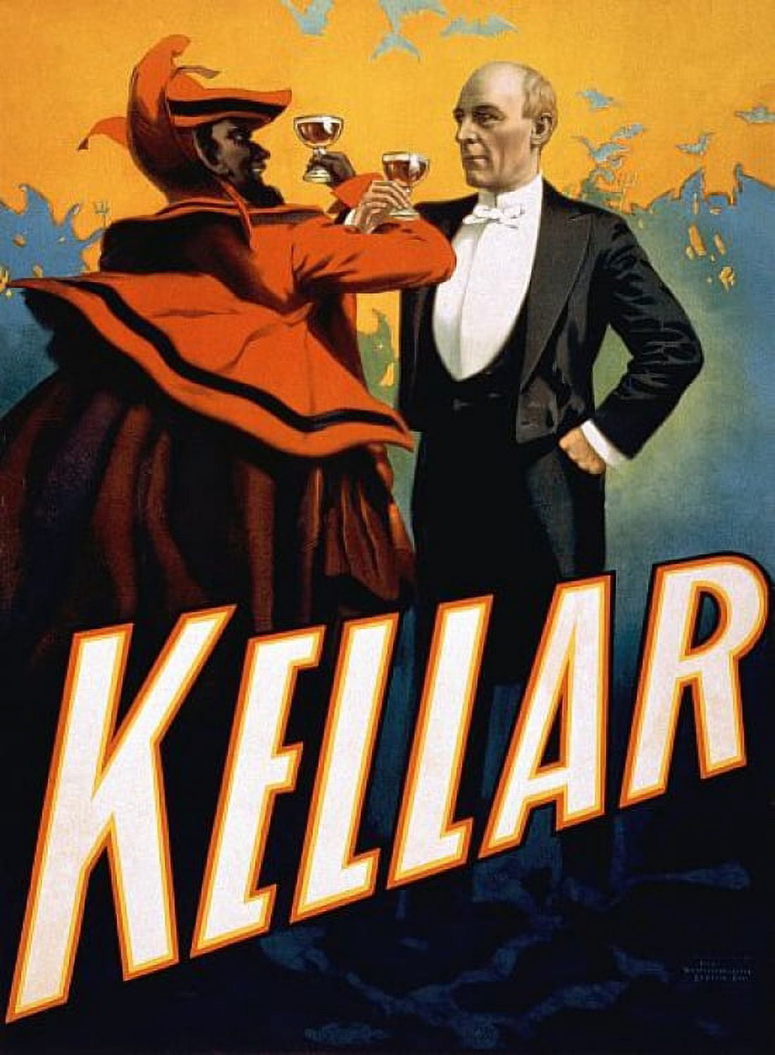 Kellar Toasting The Devil Magic Canvas Art - (24 x 36)