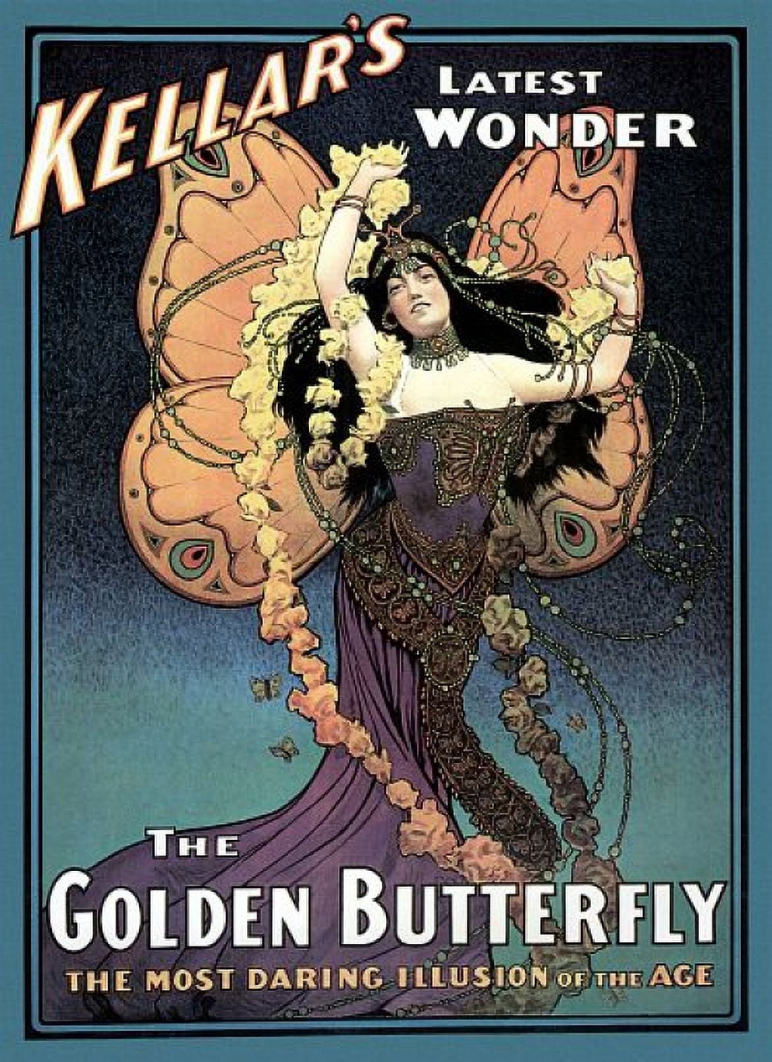 Kellars Latest Wonder Golden Butterfly Magic Canvas Art - (18 x 24)