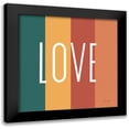 thumbnail image 1 of Kelle, Ann 12x12 Black Modern Framed Museum Art Print Titled - Love Rainbow Retro, 1 of 5