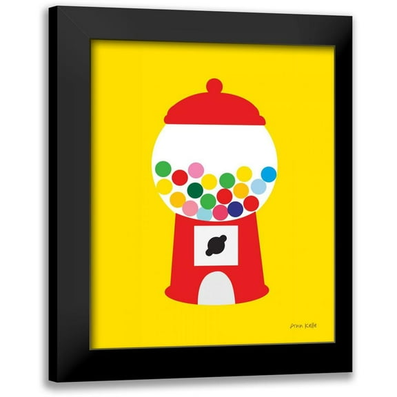 Kelle, Ann 12x14 Black Modern Framed Museum Art Print Titled - Gumball Machine