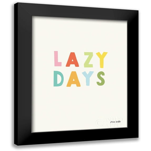 Kelle, Ann 12x14 Black Modern Framed Museum Art Print Titled - lazy days