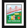 thumbnail image 1 of Kelle, Ann 12x14 Black Ornate Wood Framed with Double Matting Museum Art Print Titled - City Fun San Francisco, 1 of 4
