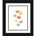 thumbnail image 1 of Kelle, Ann 20x24 Black Ornate Wood Framed with Double Matting Museum Art Print Titled - Butterfly Friends, 1 of 4