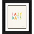 thumbnail image 1 of Kelle, Ann 20x24 Black Ornate Wood Framed with Double Matting Museum Art Print Titled - lazy days, 1 of 4