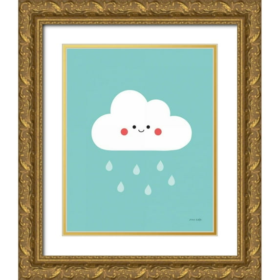 Kelle, Ann 20x24 Gold Ornate Wood Framed with Double Matting Museum Art Print Titled - Happy Cloud II