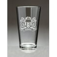 thumbnail image 1 of Kelleher Irish Coat of Arms Lions Pint Glasses (Sand Etched), 1 of 2