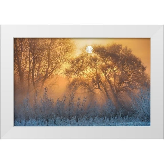 Keller 14x10 White Modern Wood Framed Museum Art Print Titled - Warm And Cold