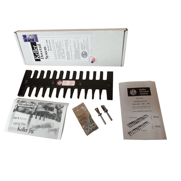 Keller 1500 dovetail Jig with Router Bits for mid size woodworking Projects