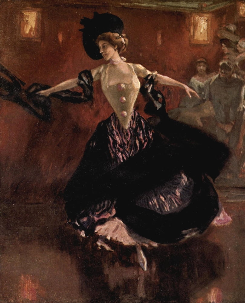 Keller 1913 Dancer Canvas Art - Albert von Keller (18 x 24)