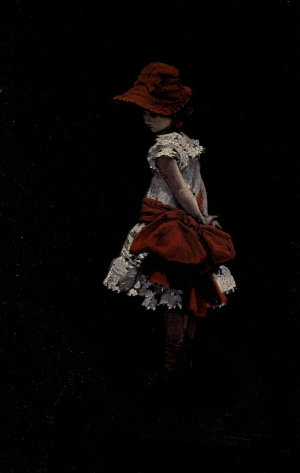 Keller 1913 Young girl Canvas Art - Albert von Keller (24 x 36)