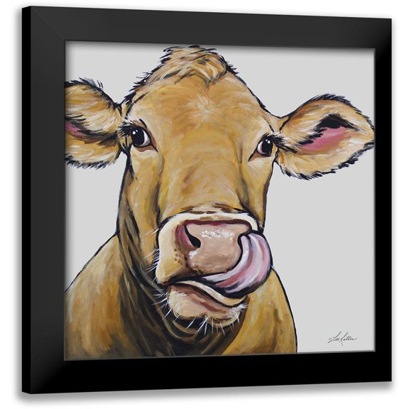 Keller, Lee 12x12 Black Modern Framed Museum Art Print Titled - Daisy the Cow