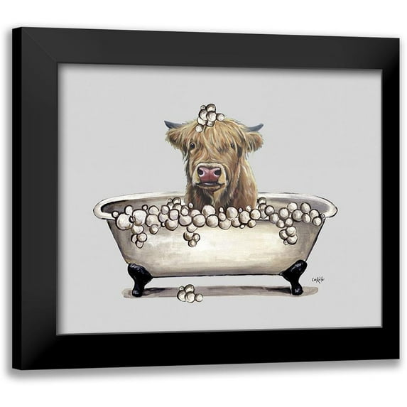 Keller, Lee 14x12 Black Modern Framed Museum Art Print Titled - Farm Animal Bubble Bath III