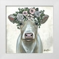 thumbnail image 1 of Keller, Lee 15x15 White Modern Wood Framed Museum Art Print Titled - Milkshake Cow with Flowers, 1 of 4