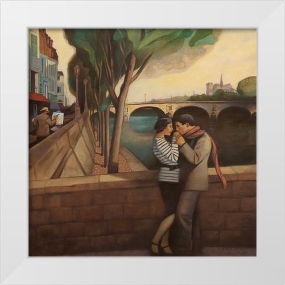 Kelley, Gary 12x12 White Modern Wood Framed Museum Art Print Titled - April in Paris