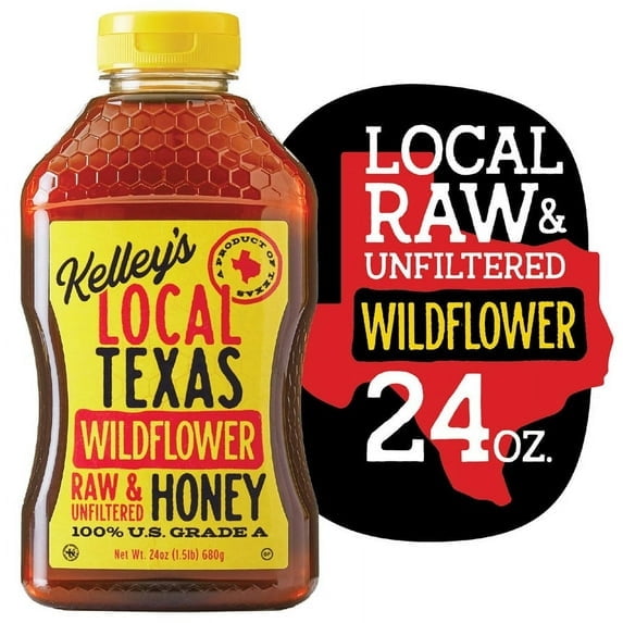Kelley Honey Farms Local Texas Wildflower Honey 100% Pure Grade A, Raw ...