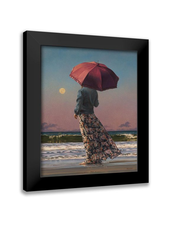 Kelley, Paul 12x14 Black Modern Framed Museum Art Print Titled - Romancing The Moon