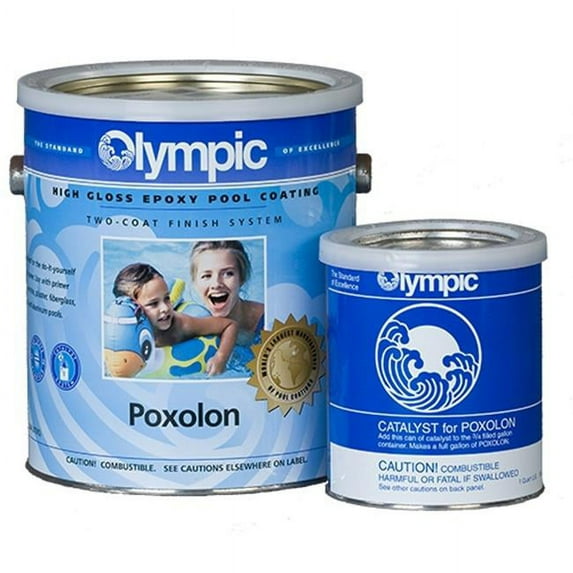 Kelley Technical Coating 2225-GL Olympic Poxolon 2 Epoxy For Plaster Concrete And Metal Gallon, Blue Ice