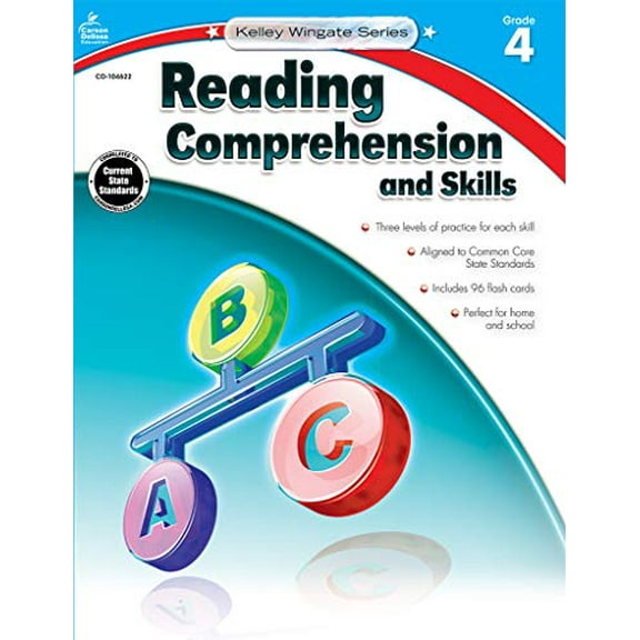 Pre-Owned Carson-Dellosa Kelley Wingate Series Reading Comprehension and Skills Book - Common Core Edition, Grade 4, Ages 9 -10, 9781483804958, 148380495X, Paperback, CSM FLC PA edition