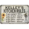thumbnail image 1 of Kelley's Kitchen Rules Chic Sign Vintage Décor 8 x 12 Matte Finish Metal 108120032453, 1 of 1