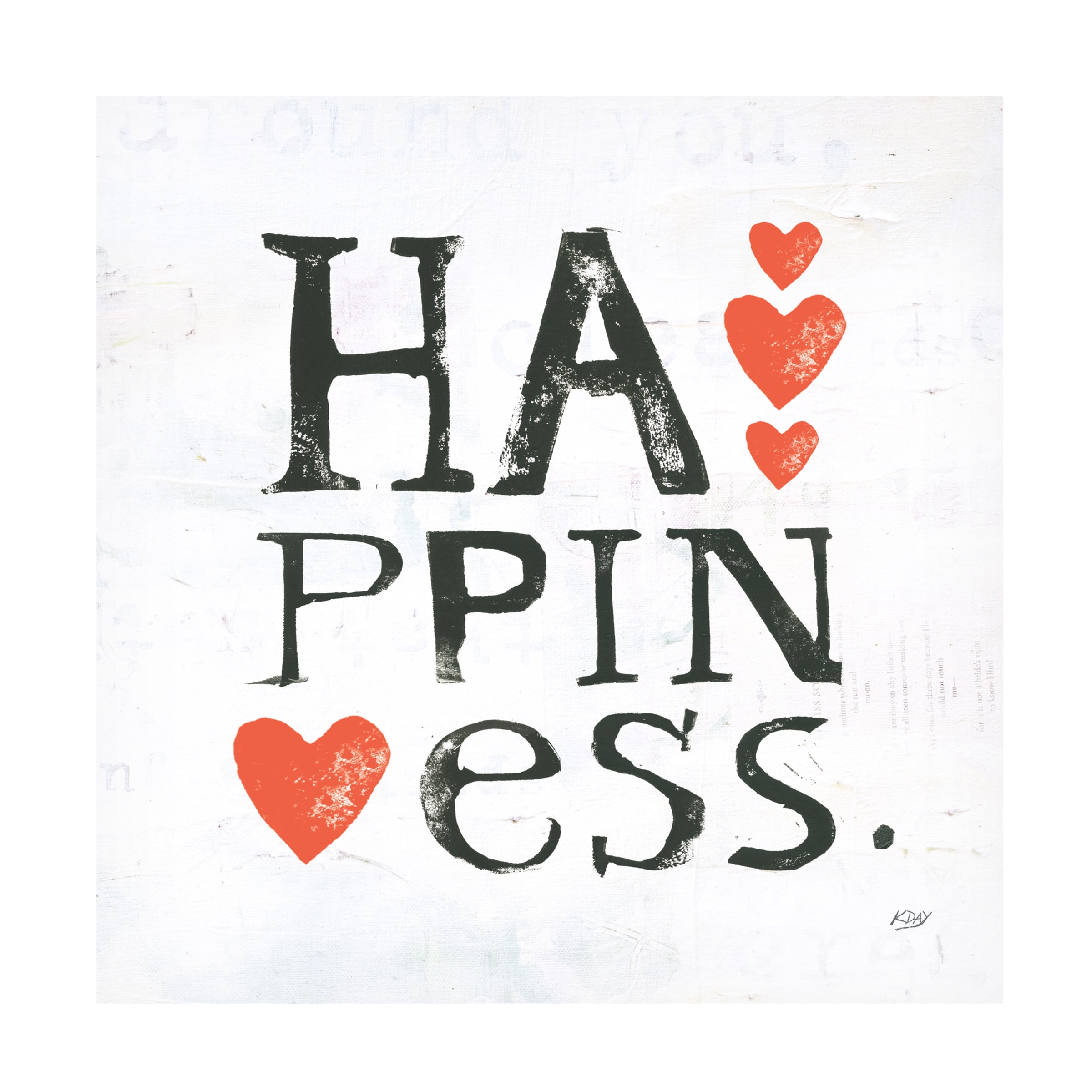Kellie Day 'Happiness' Canvas Art