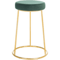 Kellie Seafoam Velvet/Gold 25inch Round Kitchen Breakfast Nook Island