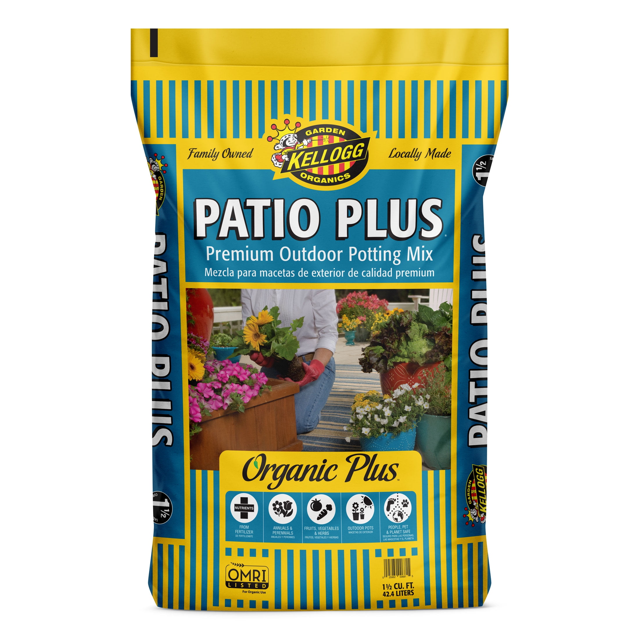 Kellogg Garden Organics-1.5 cu. ft. Patio Plus Premium Outdoor Potting Mix