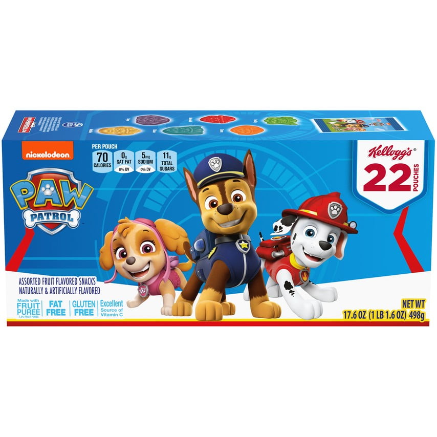 Kellogg Paw Patrol Fruit Snacks Slim 22 Count